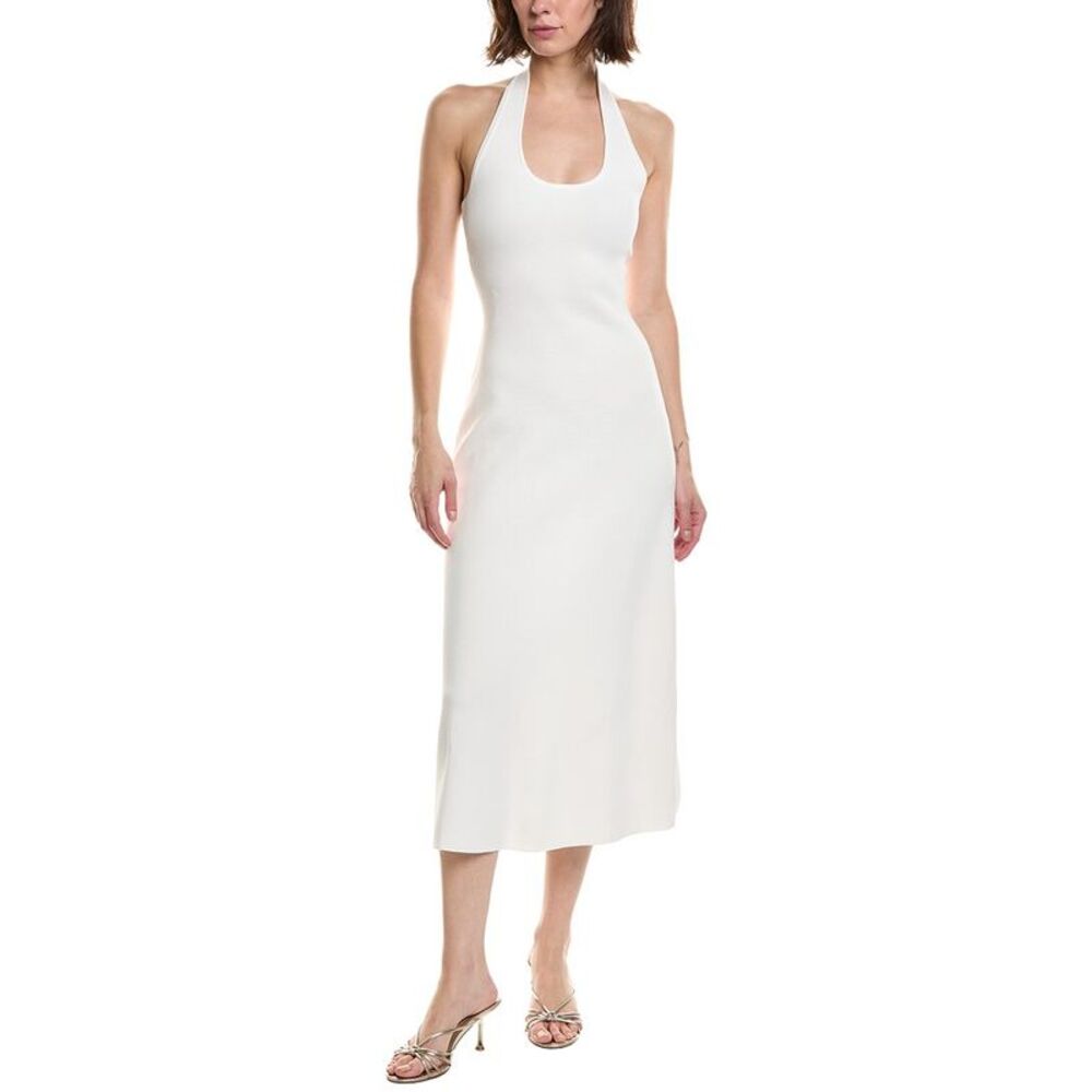 Nia Womens  Tamia Knit Midi Dress, White